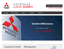 Tablet Screenshot of mitsubishi-lich.de